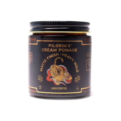 Brooklyn Grooming Pilgrim's unscented matte cream Pomade Dark Slate Gray Travel 1 oz,Full 4 oz