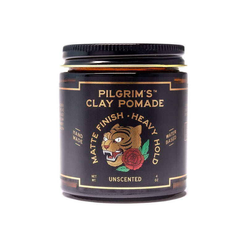 Brooklyn Grooming Clay pomade - Unscented Pomade Dark Slate Gray Travel 1 oz,Full 4 oz