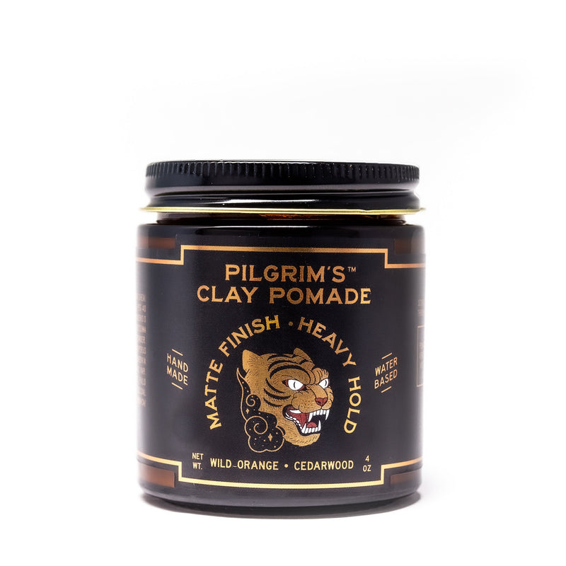 Brooklyn Grooming Clay pomade - Wild orange and Cedarwood Pomade Dark Slate Gray Travel 1 oz,Full 4 oz