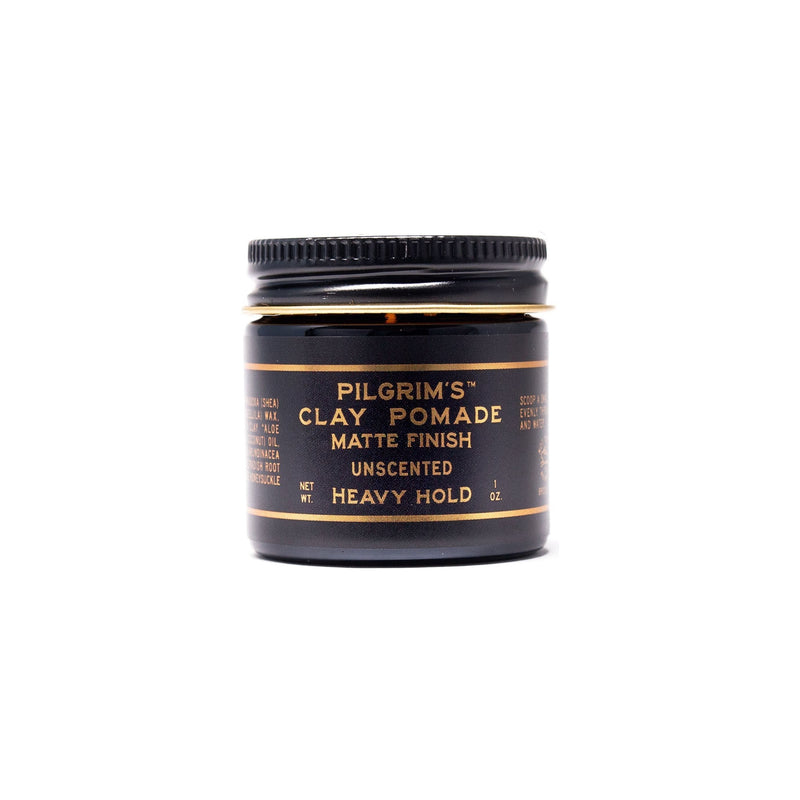 Brooklyn Grooming Clay pomade - Unscented Pomade Dark Slate Gray Travel 1 oz,Full 4 oz