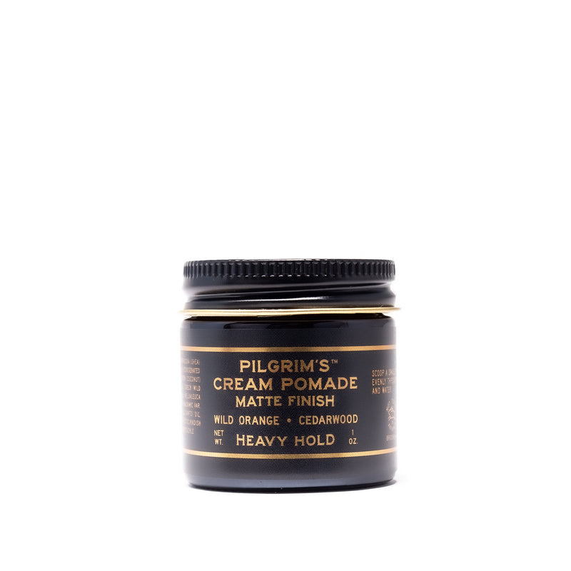 Brooklyn Grooming Pilgrim's Wild orange and Cedarwood Matte cream Dark Slate Gray Travel 1 oz,Full 4 oz