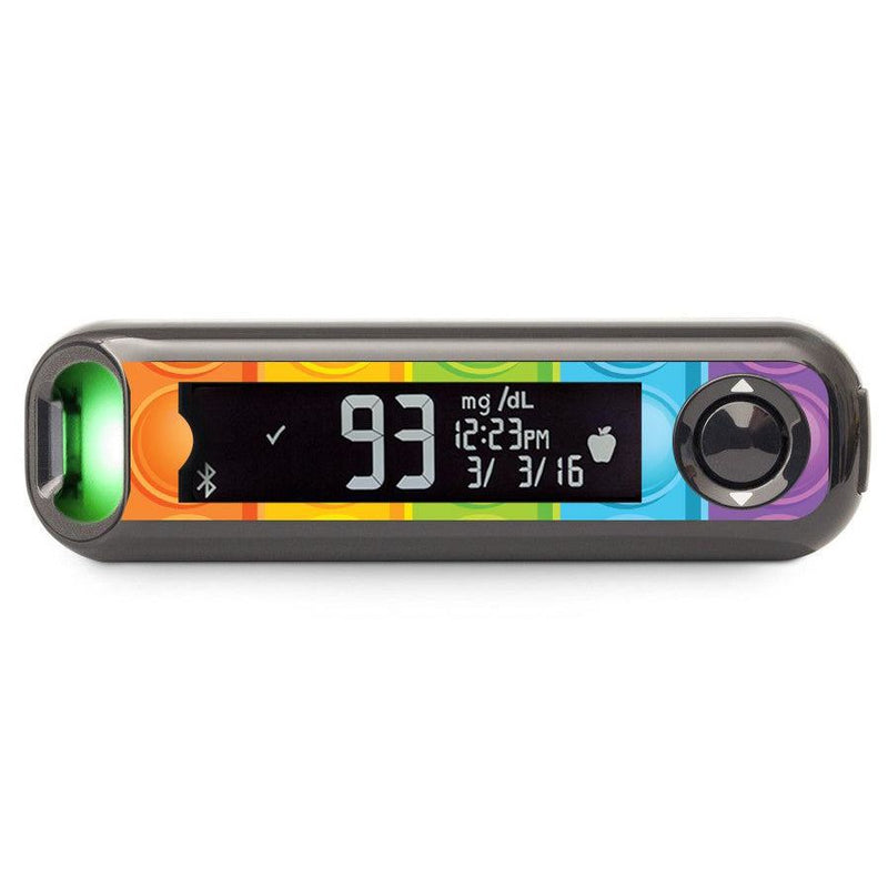 Peelz Poppers Bayer Contour© Next One Glucometer Peelz/Stickers Black
