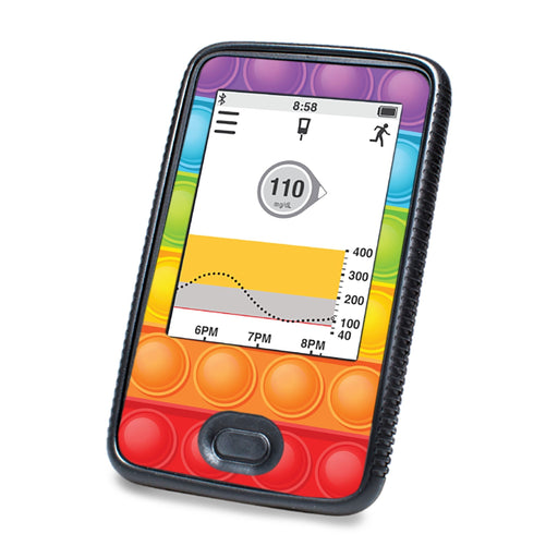 Peelz Poppers Designed for DEXCOM G6 Touchscreen Receiver Peelz/Stickers White Smoke