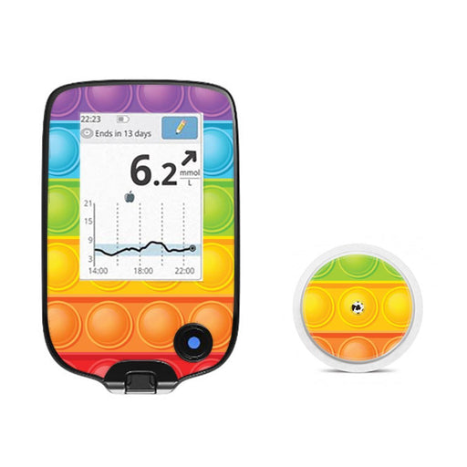 Peelz Poppers Freestyle Libre 2 Peelz/Stickers White Smoke Receiver + Sensor