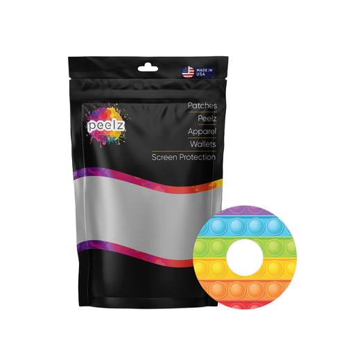 Peelz Poppers Patch Tape Designed for the FreeStyle Libre 3 Plus & Lingo Patch Medical Tape White Smoke 12-Pack (Set of 12 Patches),4-Pack (Set of 4 Patches)