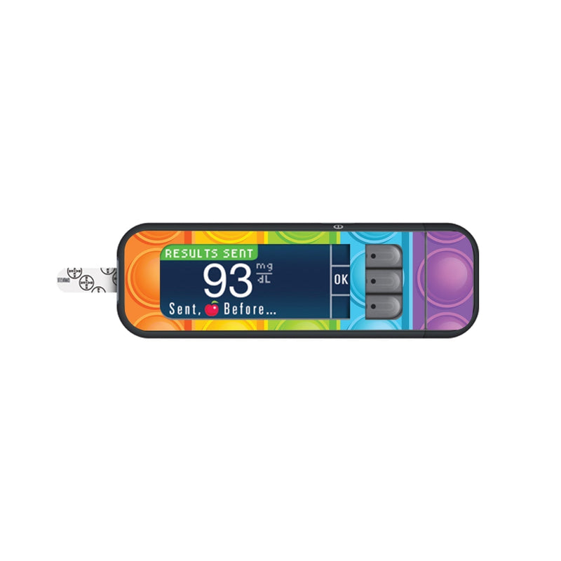 Peelz Poppers for Bayer Contour Next Glucometer Peelz/Stickers White Smoke