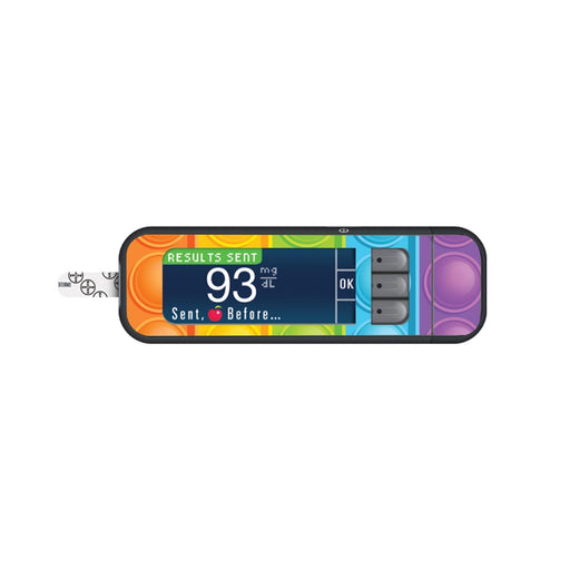 Peelz Poppers for Bayer Contour Next Glucometer Peelz/Stickers White Smoke