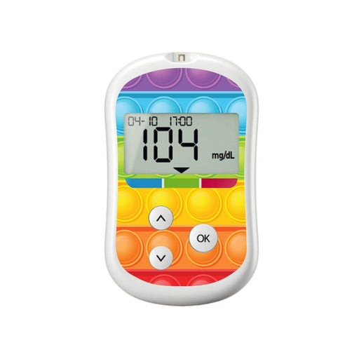 Peelz Poppers for OneTouch Verio Flex Glucometer Peelz/Stickers White Smoke