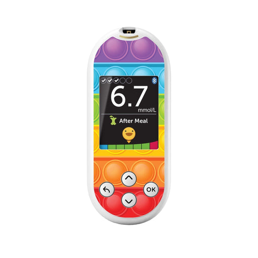 Peelz Poppers for OneTouch Verio Reflect Glucometer Peelz/Stickers White Smoke