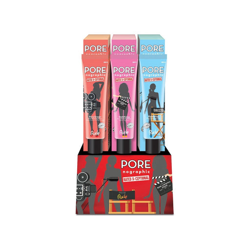 Rude Cosmetics POREnographic Pore Primer Display Set, 18pcs Wholesale Set Maroon
