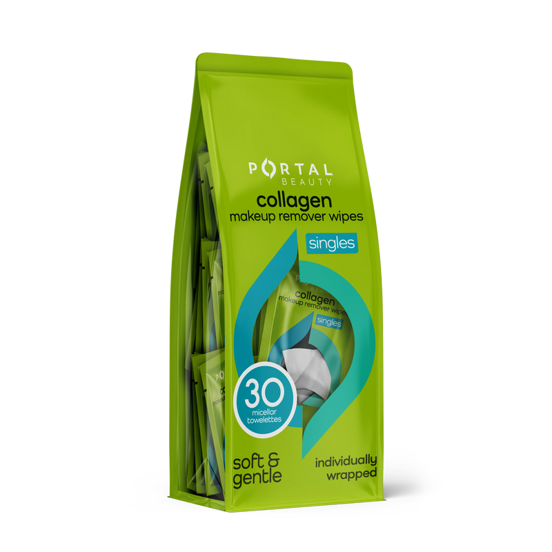 Portal Beauty Portal Beauty Vitamin C Makeup Remover Wipes 30 Micellar Towelettes Makeup Removers Black