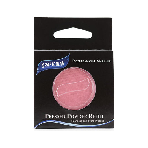 Graftobian Make-Up Company Pro Powder™ Blush Refills Tan (C) Classic Pink,(C) Coral Cocktail,(N) Healthy Glow,(W) Blushing Bride,(W) Candy Apple,(C) Radiant Rose,(C) Raspberry Shimmer,(C) Sparkling Wine,(W) Shiny Penny,(N) Mauvaliscious,(C) Dusty Rose,(W) Sunset Peach,(W) Velvet Peach,(N) Cinnamon,(W) Hint of B