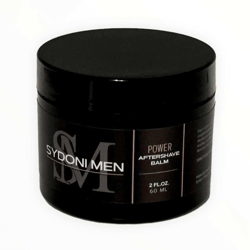 Sydoni Skincare and Beauty SYDONI MEN POWER AFTERSHAVE BALM | Soothe, Hydrate & Protect 60ml/2 fl. oz. Aftershave Black