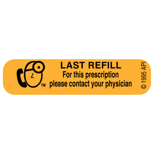 Apothecary Products Label Last Refill 177 Ct Medical Supplies Goldenrod