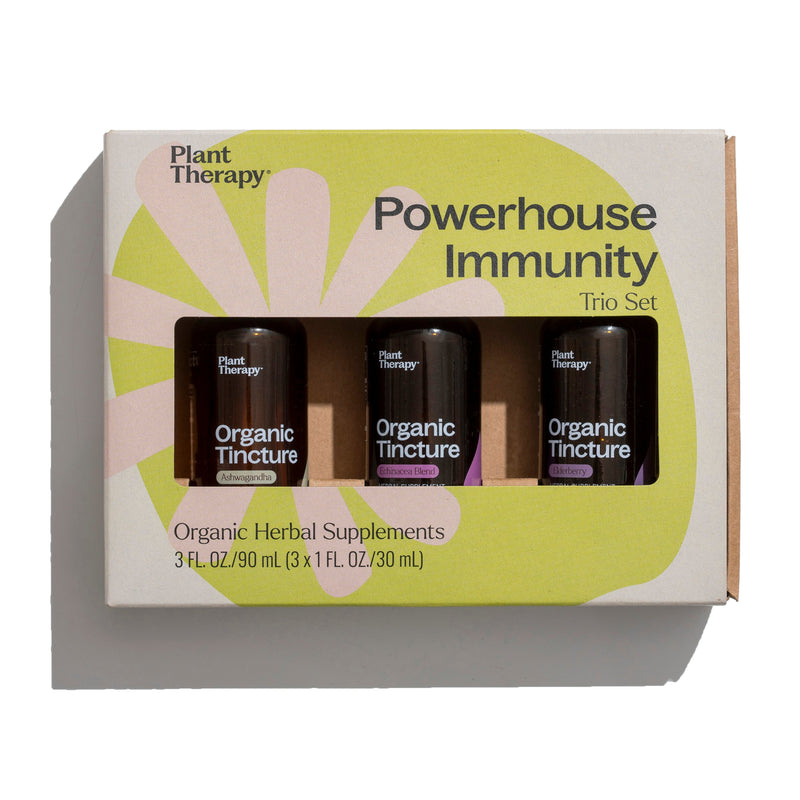 Plant Therapy Powerhouse Immunity Tincture Trio Set Supplement Dark Khaki