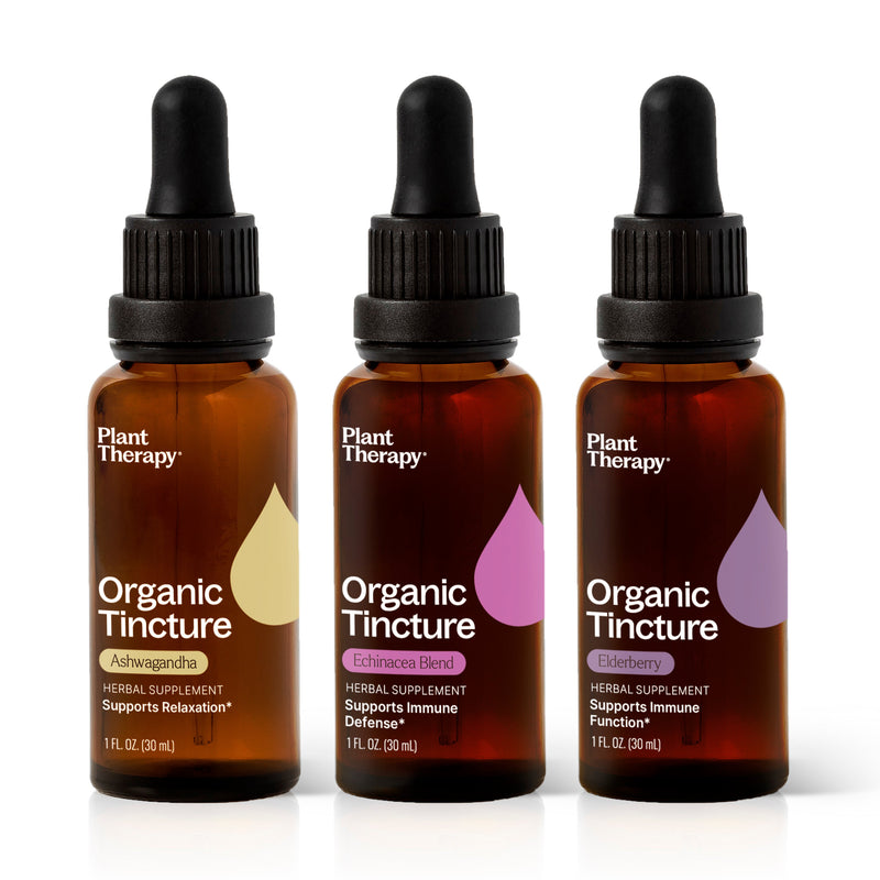 Plant Therapy Powerhouse Immunity Tincture Trio Set Supplement Black