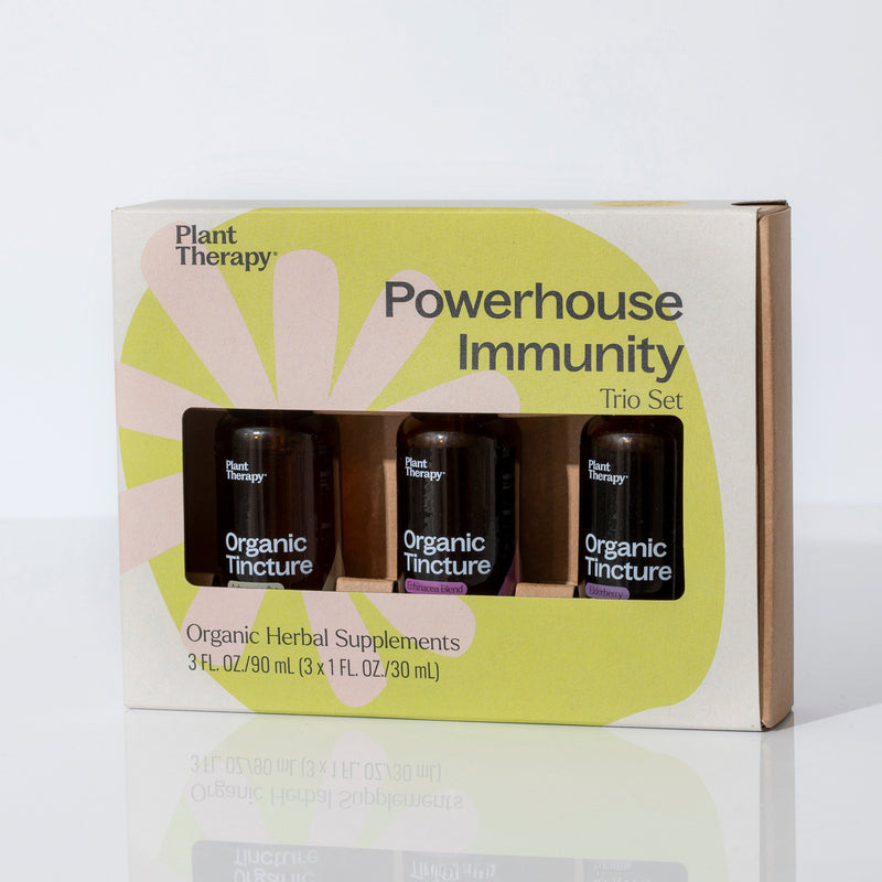 Plant Therapy Powerhouse Immunity Tincture Trio Set Supplement Light Gray