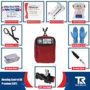 True Rescue Bleeding Control Kit by True Rescue Bleeding Control Kit White Smoke Premium Kit (With QuikClot Z-Fold Hemostatic Dressing) / C-A-T  Gen 7 Tourniquet / Black