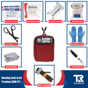 True Rescue Bleeding Control Kit by True Rescue Bleeding Control Kit White Smoke Premium Kit (With QuikClot Z-Fold Hemostatic Dressing) / SAM XT Tourniquet / Orange