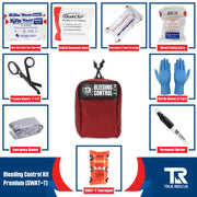 True Rescue Bleeding Control Kit by True Rescue Bleeding Control Kit White Smoke Premium Kit (With QuikClot Z-Fold Hemostatic Dressing) / SWAT-T Tourniquet / Orange