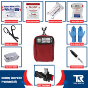 True Rescue Bleeding Control Kit by True Rescue Bleeding Control Kit Light Gray Premium Kit (With NuStat Hemostatic Dressing) / C-A-T  Gen 7 Tourniquet / Black