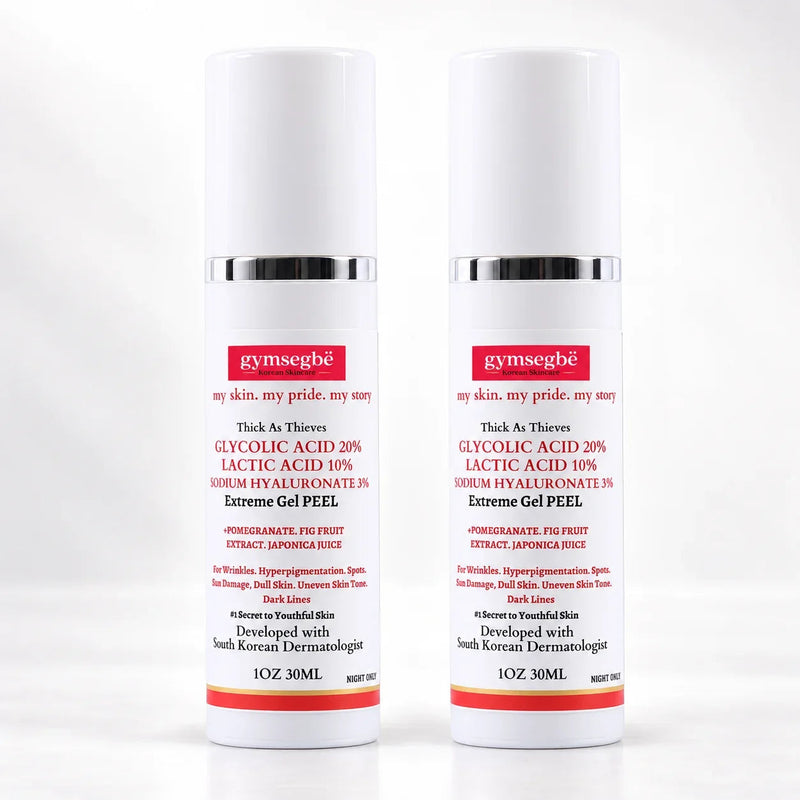 gymsegbë Thick As Thieves Pure Glycolic Acid Lactic Acid Extreme Gel Peel - 30ml Exfoliation, Dark Spots, Hyperpigmentation White Smoke 2 Bottles Save $0.99