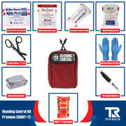 True Rescue Bleeding Control Kit by True Rescue Bleeding Control Kit Midnight Blue Premium Kit (With NuStat Hemostatic Dressing) / SWAT-T Tourniquet / Orange