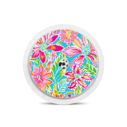 Peelz Preppy Flowers Freestyle Libre 2 Peelz/Stickers White Smoke Receiver + Sensor,Sensor Only