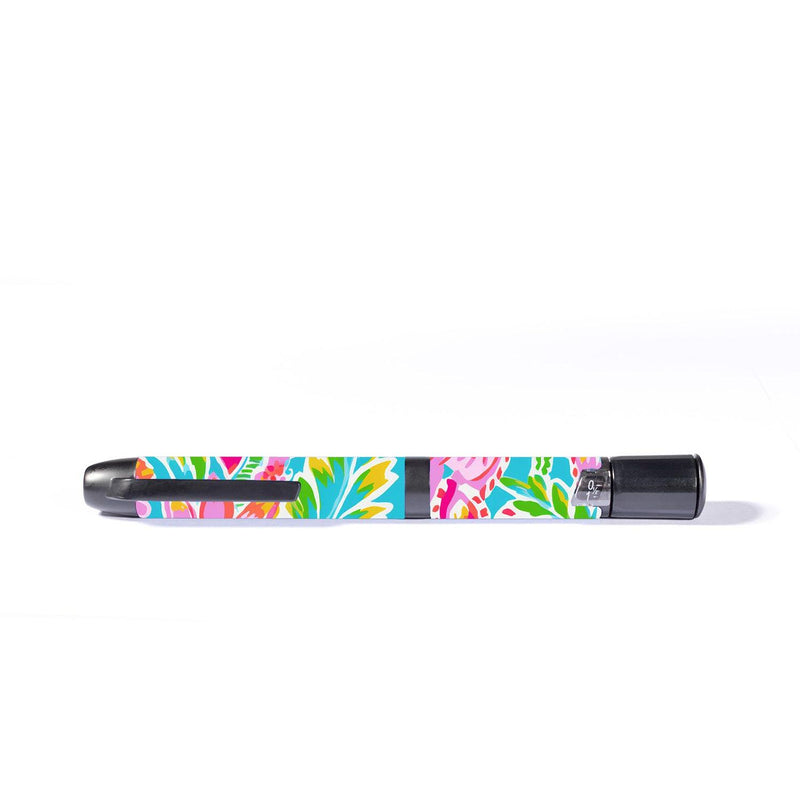 Peelz Preppy Flowers InPen - Smart Insulin Pen Peelz/Stickers White Smoke
