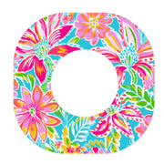 Peelz Preppy Flowers Dexcom G7 and Stelo Patch Tape - Pump Peelz Patch Medical Tape White Smoke 12-Pack (Set of 12 Patches),4-Pack (Set of 4 Patches),1-Single (One Patch)
