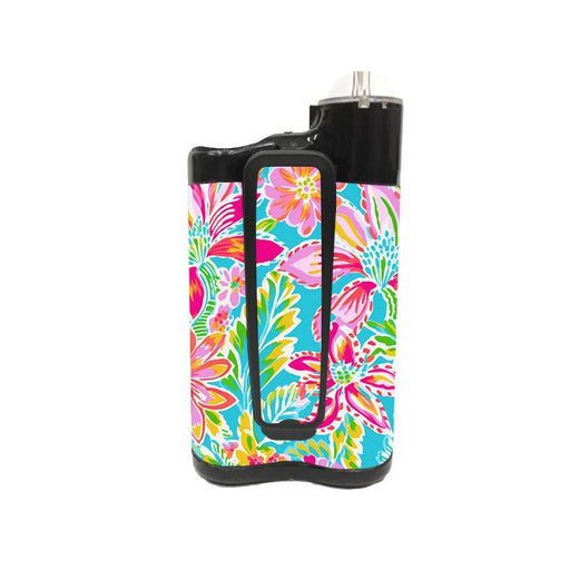 Peelz Preppy Flowers for Medtronic MiniMed 770G & 780G Peelz/Stickers White Smoke Whole System Peelz (front back + clip),Front Peelz,Back and Clip Peelz