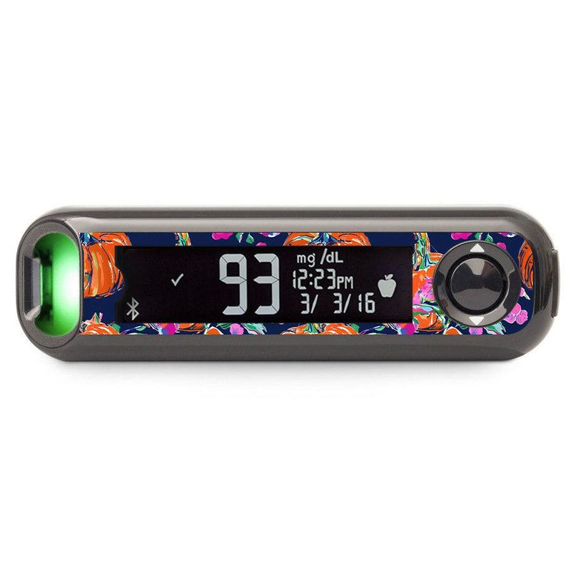 Peelz Preppy Pumpkin Bayer Contour© Next One Glucometer Peelz/Stickers Black