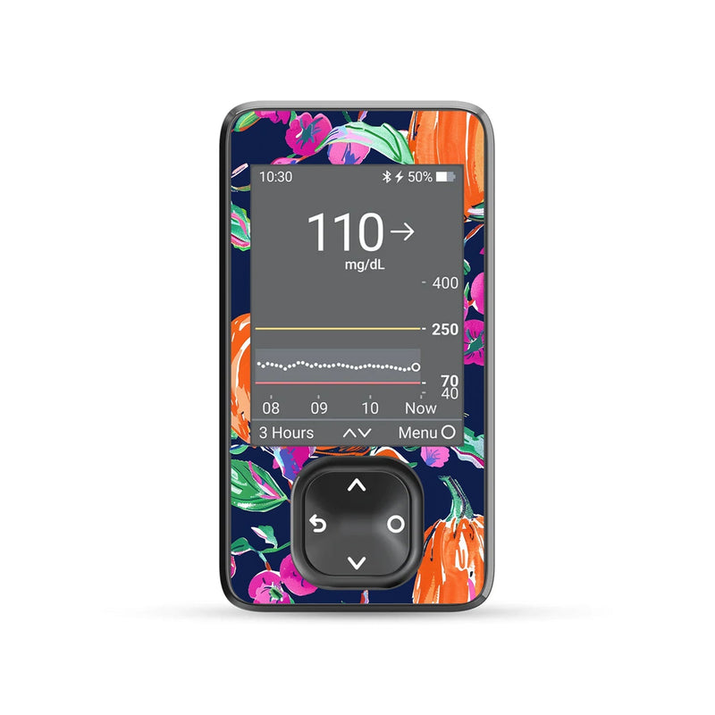 Peelz Preppy Pumpkin DEXCOM G7 Touchscreen Receiver Peelz/Stickers Dim Gray