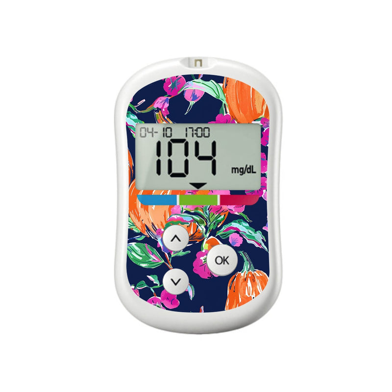 Peelz Preppy Pumpkin for OneTouch Verio Flex Glucometer Peelz/Stickers White Smoke