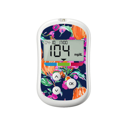 Peelz Preppy Pumpkin for OneTouch Verio Flex Glucometer Peelz/Stickers White Smoke