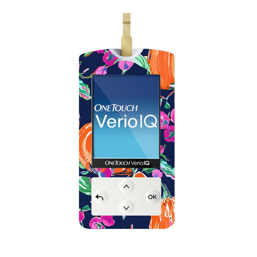 Peelz Preppy Pumpkin for OneTouch Verio IQ Glucometer Peelz/Stickers White Smoke