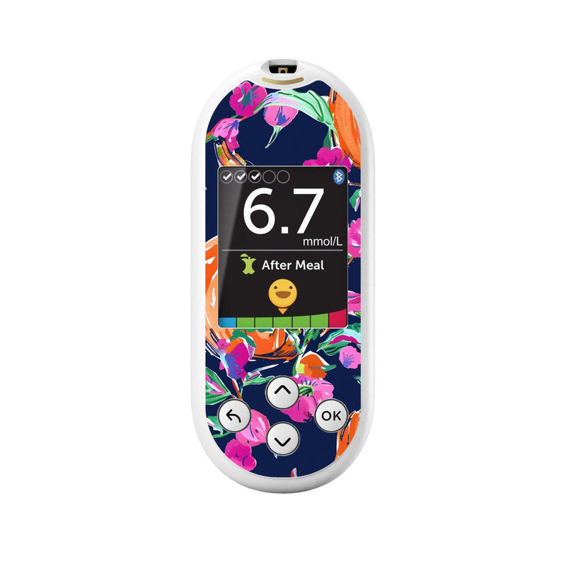 Peelz Preppy Pumpkin for OneTouch Verio Reflect Glucometer Peelz/Stickers White Smoke