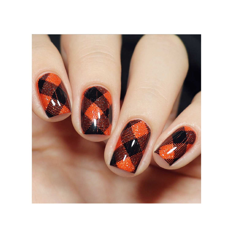 UberChic Beauty Pretty In Plaid-01 Stamping Plate Tan