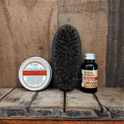 Soaplicity Beard-Pro Gift Set with Hard Wired Beard Oil, Balm, & Brush Bundles Dim Gray Alchemy,Primal,Rogue,Rugged,Redwood,Voodoo