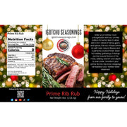 Igotchu Seasonings Prime Rib Rub 5.5 oz  Holiday Limited Edition Black