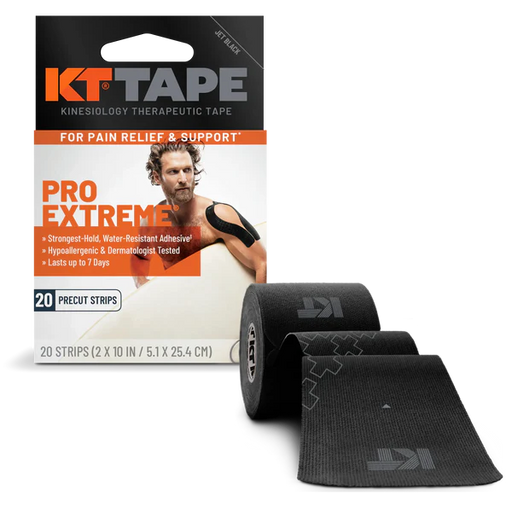 KT Tape KT Tape Pro Extreme Kinesiology Tape, Black (Case of 8 x 20-Count Boxes) Medical Tape & Bandages Black