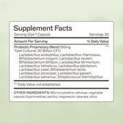 AMMD Probiotic Capsules 30 Billion Supplement Antique White