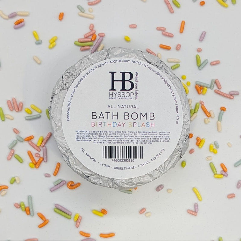 Hyssop Beauty Apothecary L.L.C. Birthday Splash Bath Bomb Bath Bomb Light Gray