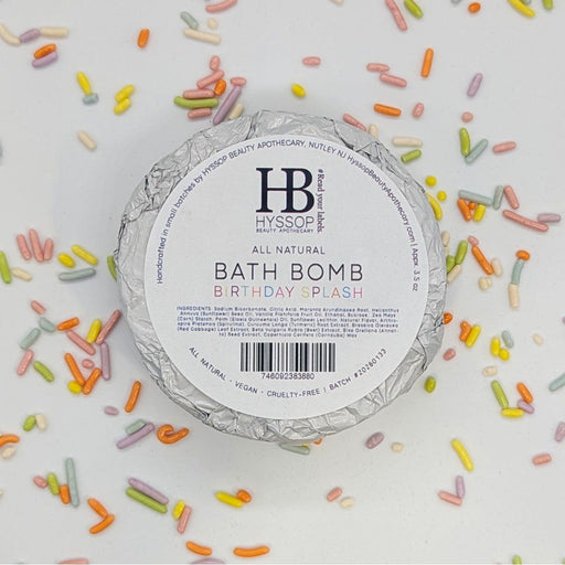 Hyssop Beauty Apothecary L.L.C. Birthday Splash Bath Bomb Bath Bomb Light Gray