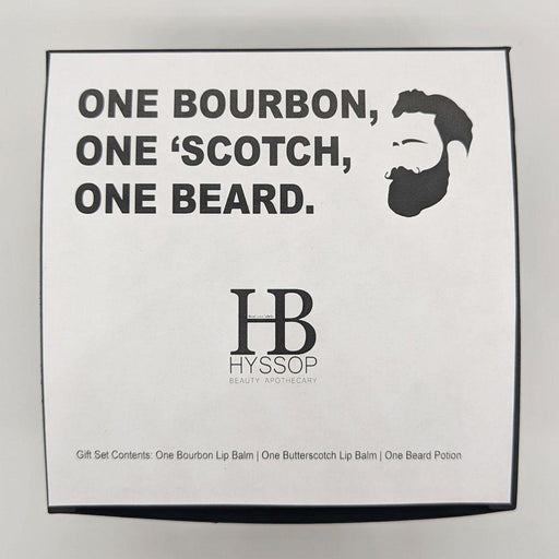 Hyssop Beauty Apothecary L.L.C. Gift Set: One Bourbon, One 'Scotch, One Beard. Bath & Body Gift Sets Light Gray