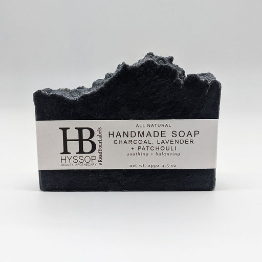 Hyssop Beauty Apothecary L.L.C. Bar Soap: Charcoal, Lavender + Patchouli Bar Soap Light Gray