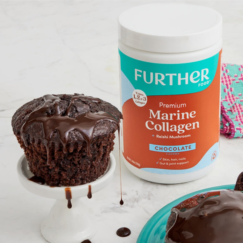 Further Food Chocolate Marine Collagen Powder Collagen Light Gray 1 Pack,2 Pack,3 Pack