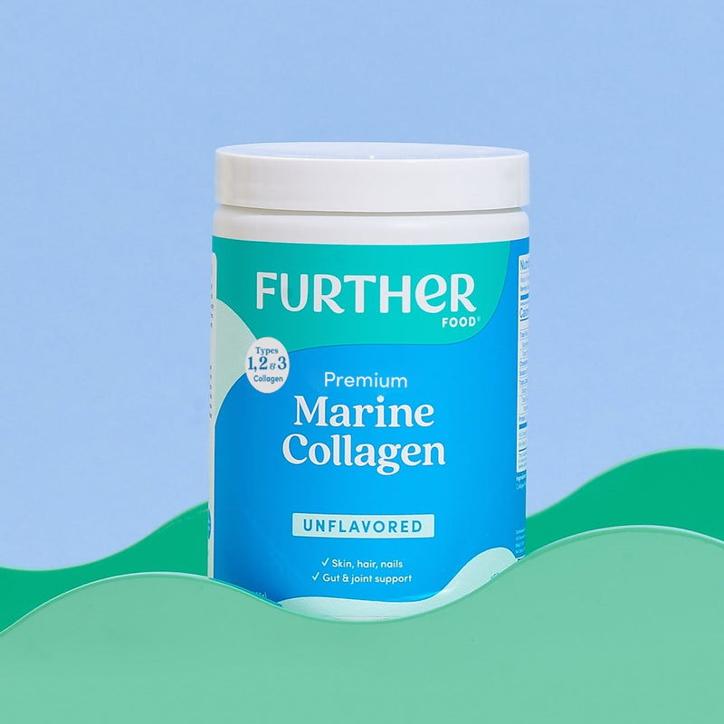 Further Food Unflavored Marine Collagen Powder Collagen Light Steel Blue 1 Pack,2 Pack,3 Pack