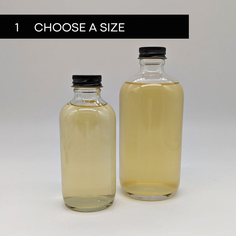 Hyssop Beauty Apothecary L.L.C. Customizable Organic Liquid Castile Hand + Body Wash / Soap Body Wash Gray 4oz Glass Bottle with Metal Cap,8oz Glass Bottle with Metal Cap