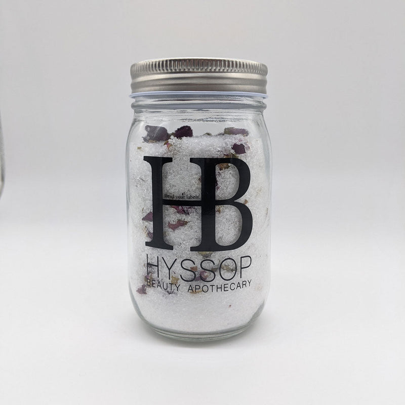 Hyssop Beauty Apothecary L.L.C. You Glow Girl! Bath Soak/Body Scrub Bath Soak Light Gray 3/4 lb. bath soak in glass mason jar,3/4 lb. body scrub in glass mason jar